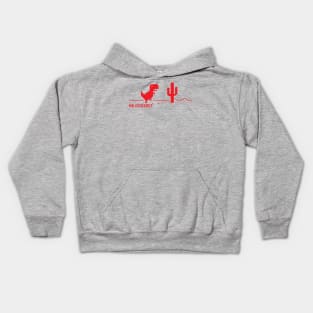 Red Dinosaur > No internet Kids Hoodie